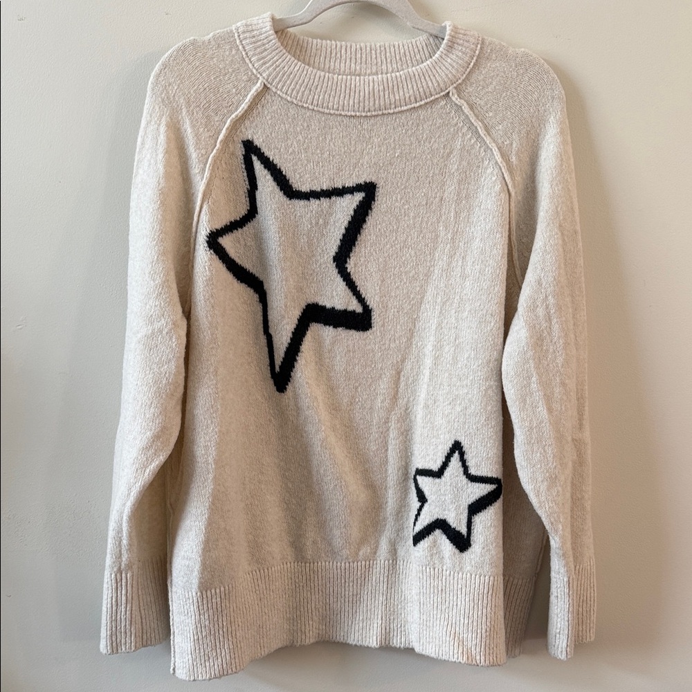 Aerie Cream Star Sweater